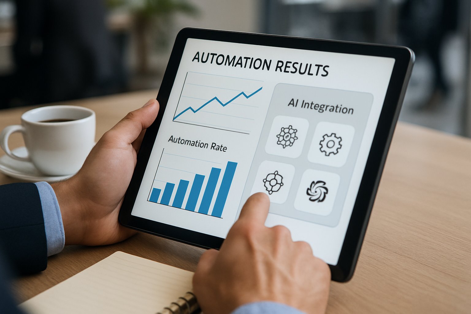Business analyst using AI Adoption tools for workflow automation analysis