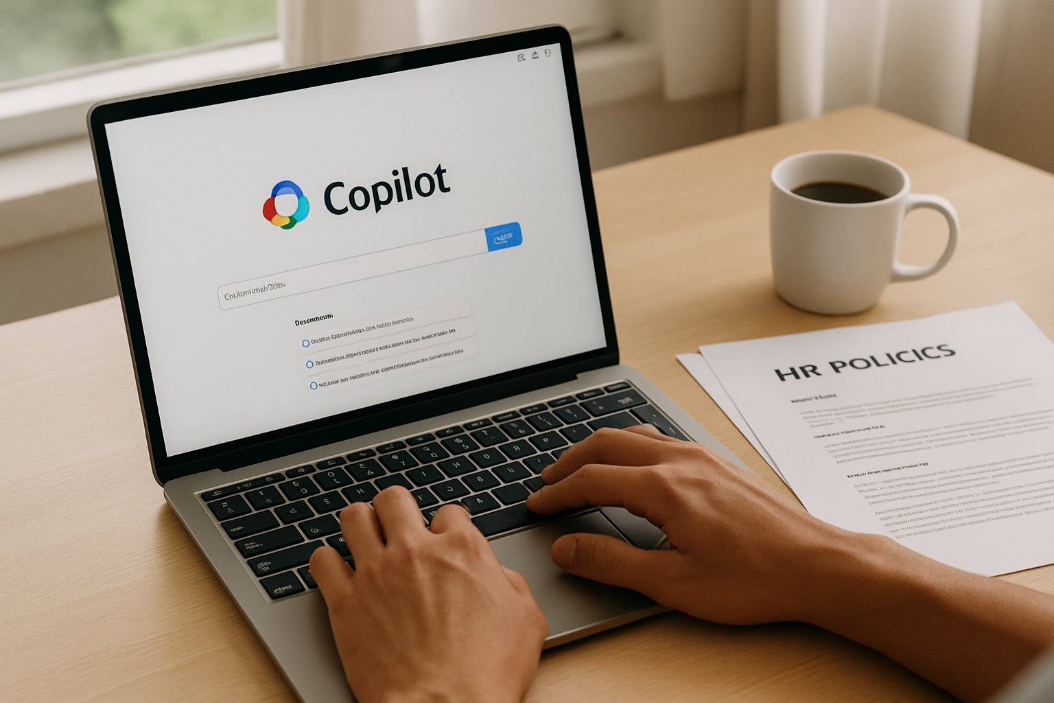 Microsoft Copilot Adoption interface for HR safeguards review