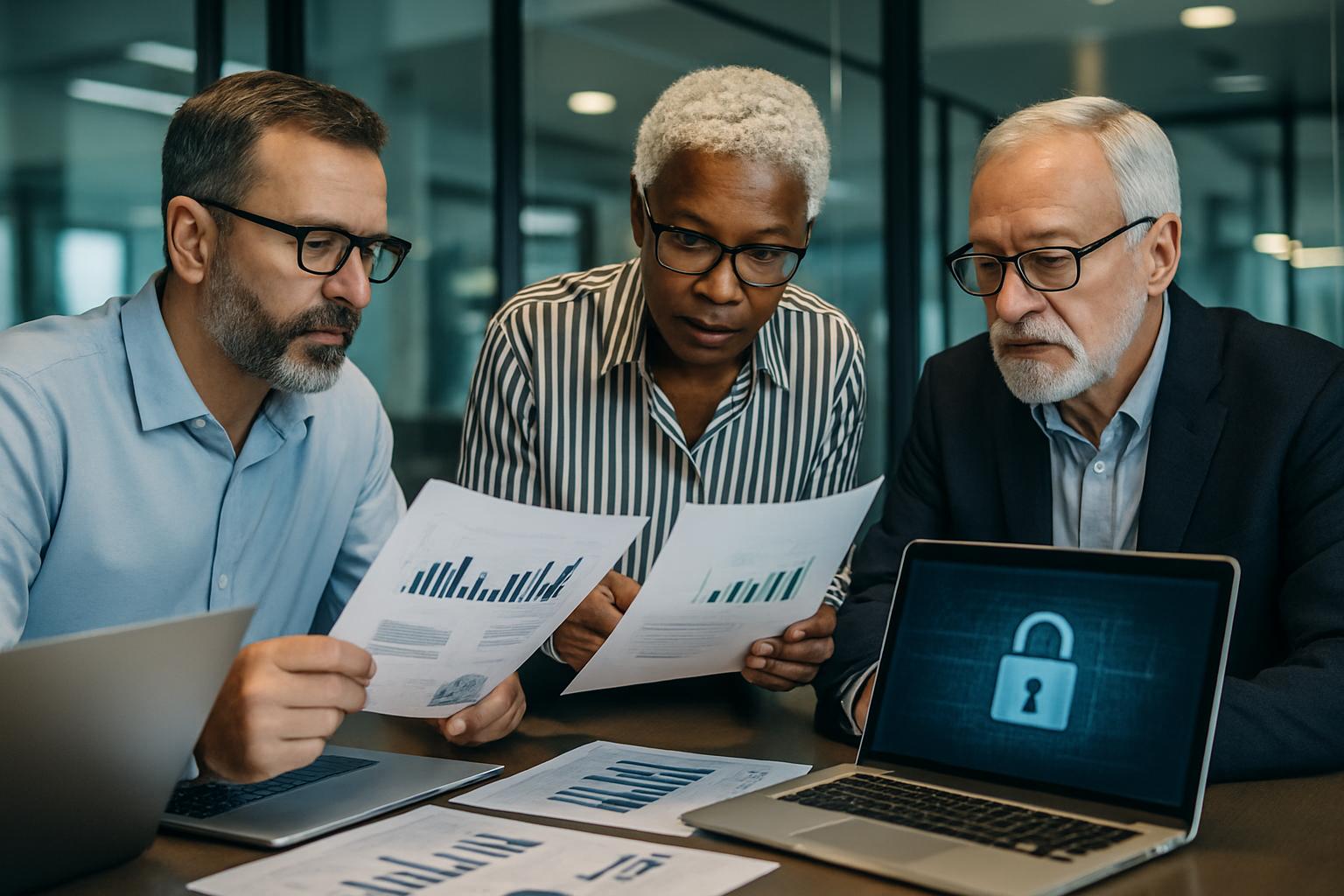 Data governance professionals collaborating on AI Adoption verification