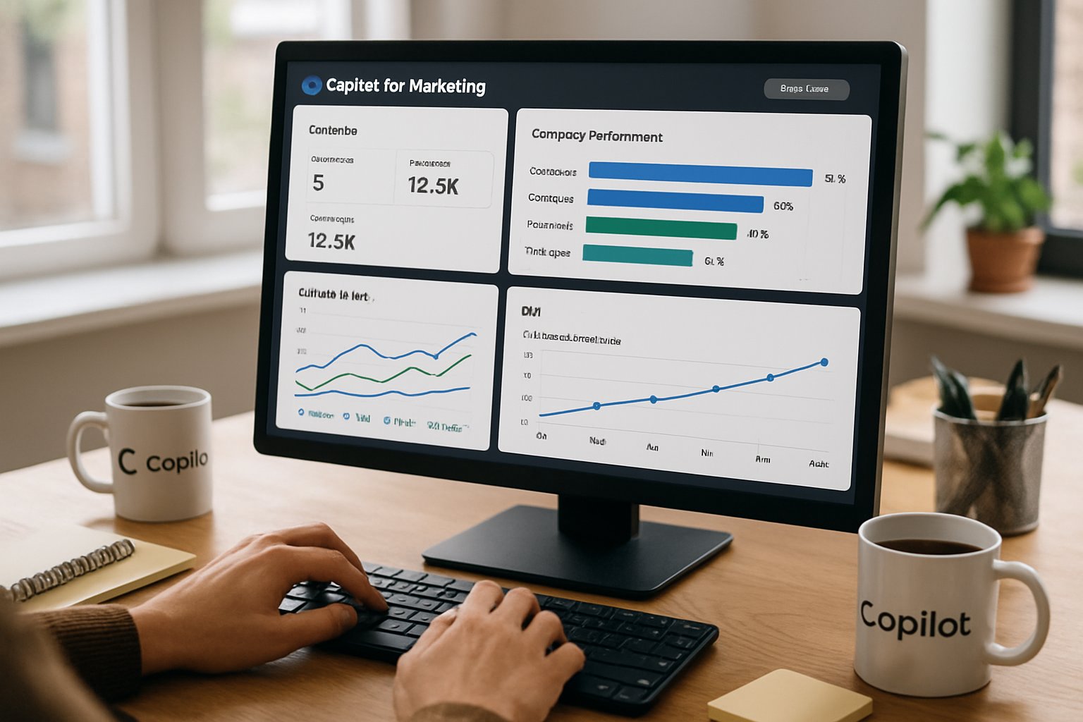 Copilot for Marketing dashboard with real campaign analytics and ROI metrics