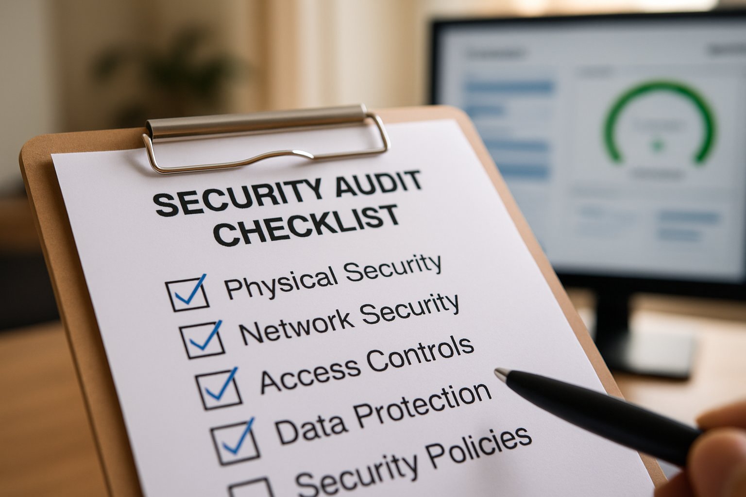 Security audit checklist being marked off for AI vendors in regulated industry.