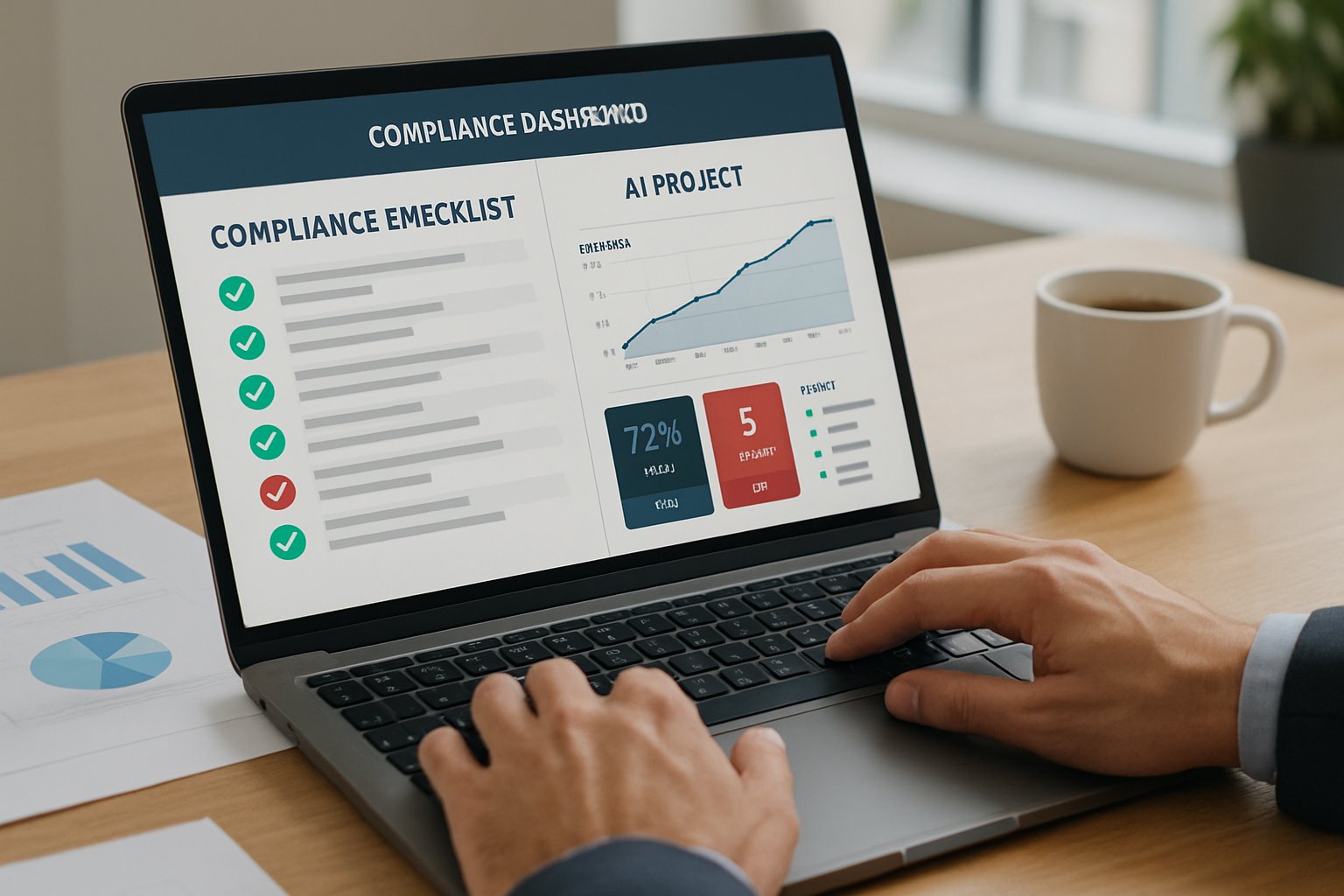 Manager tracking shadow AI governance and compliance for enterprise safety rollout.