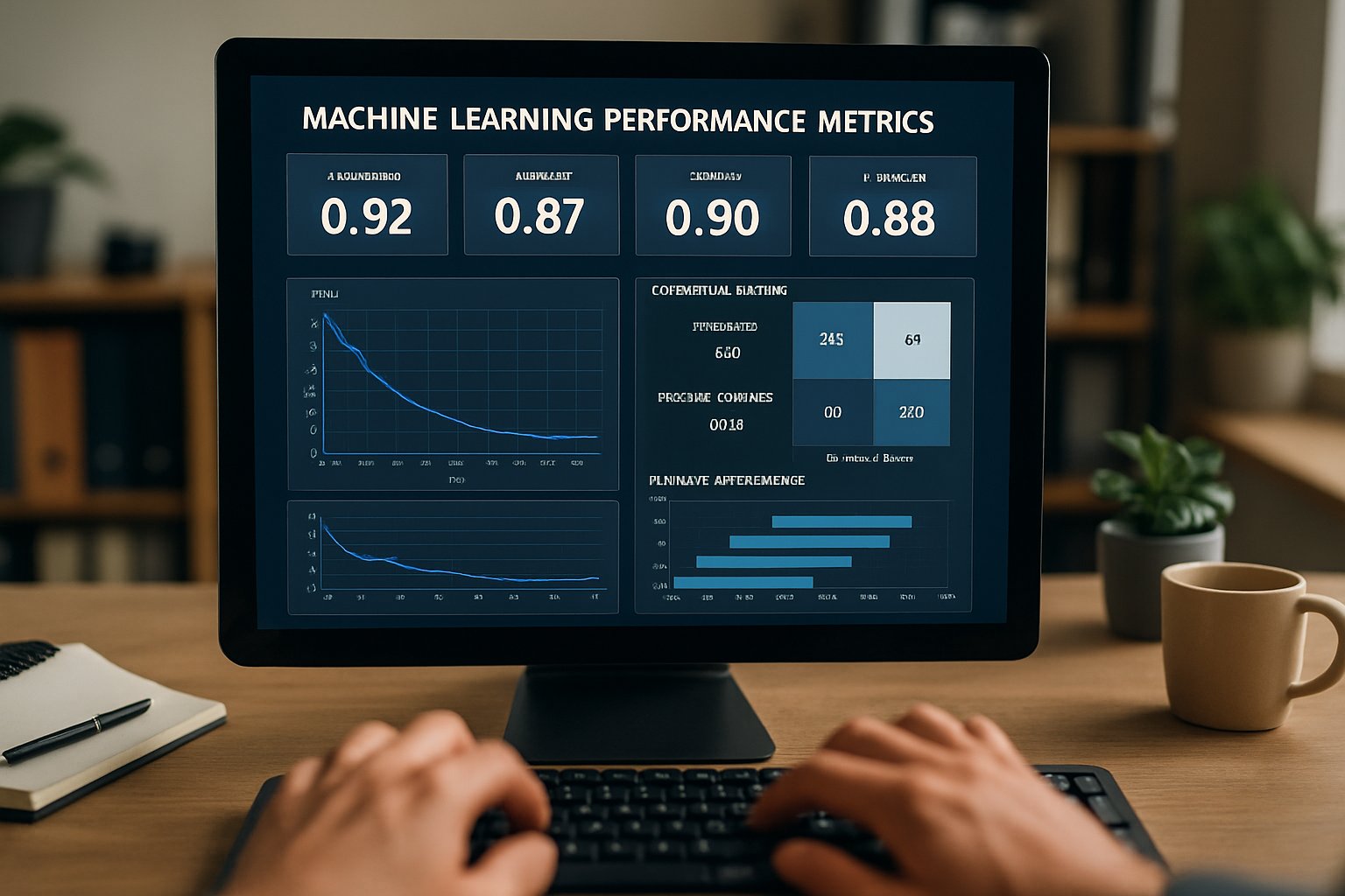 Real-world ai enablement dashboard showing machine learning metrics.