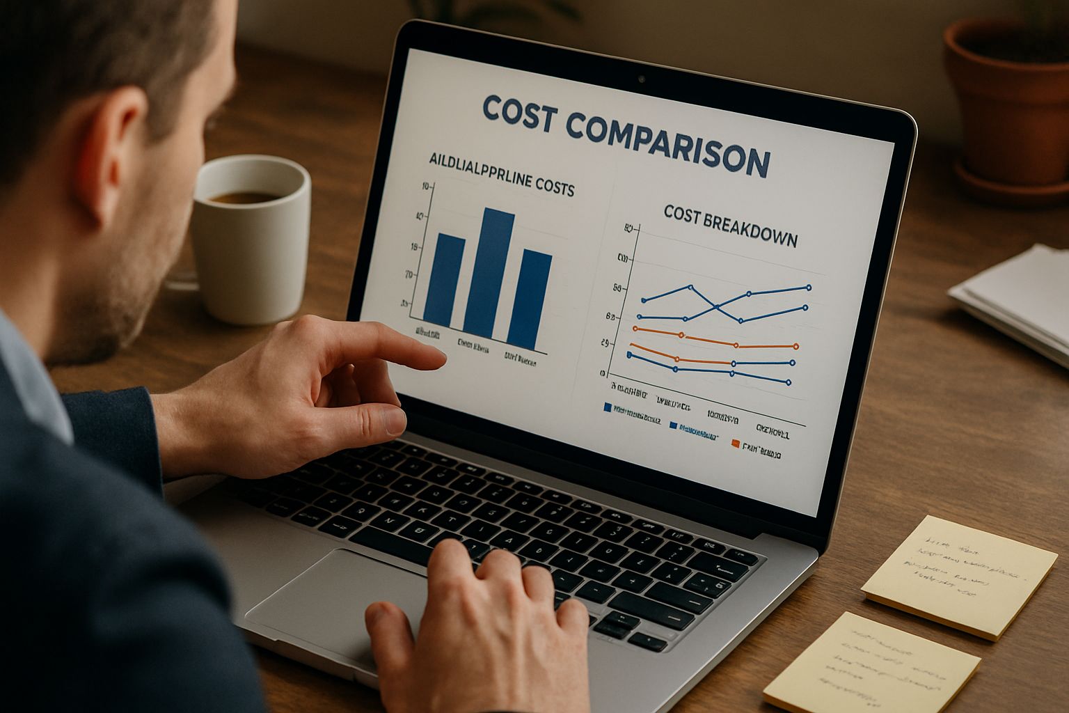 Professional comparing custom and off-the-shelf ai data pipeline costs.