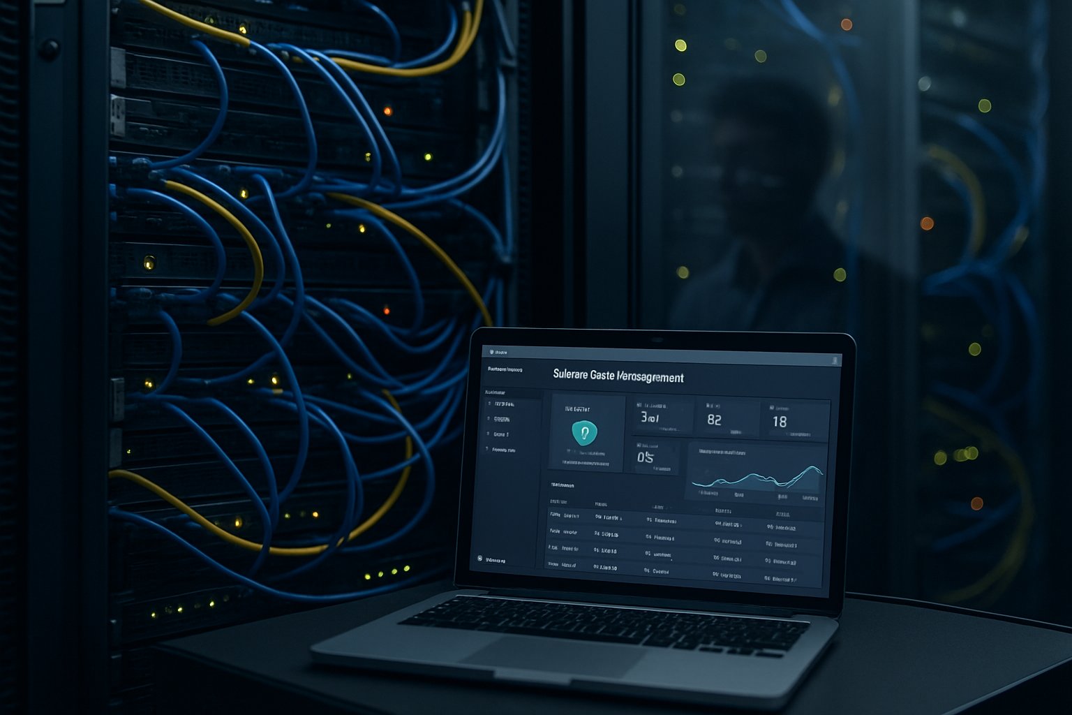 Secure server room representing AI data governance infrastructure