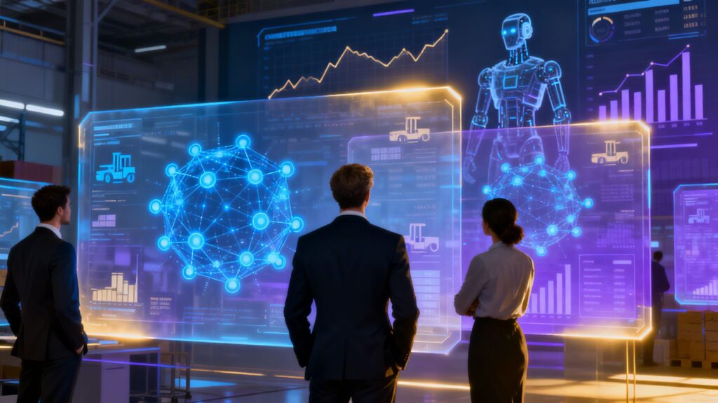 AI systems optimizing logistics operations in corporate environment