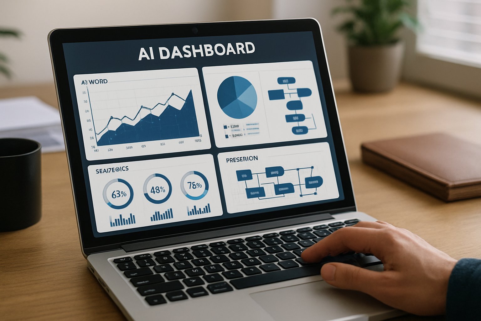 ai enablement dashboard streamlining workflows on a corporate laptop