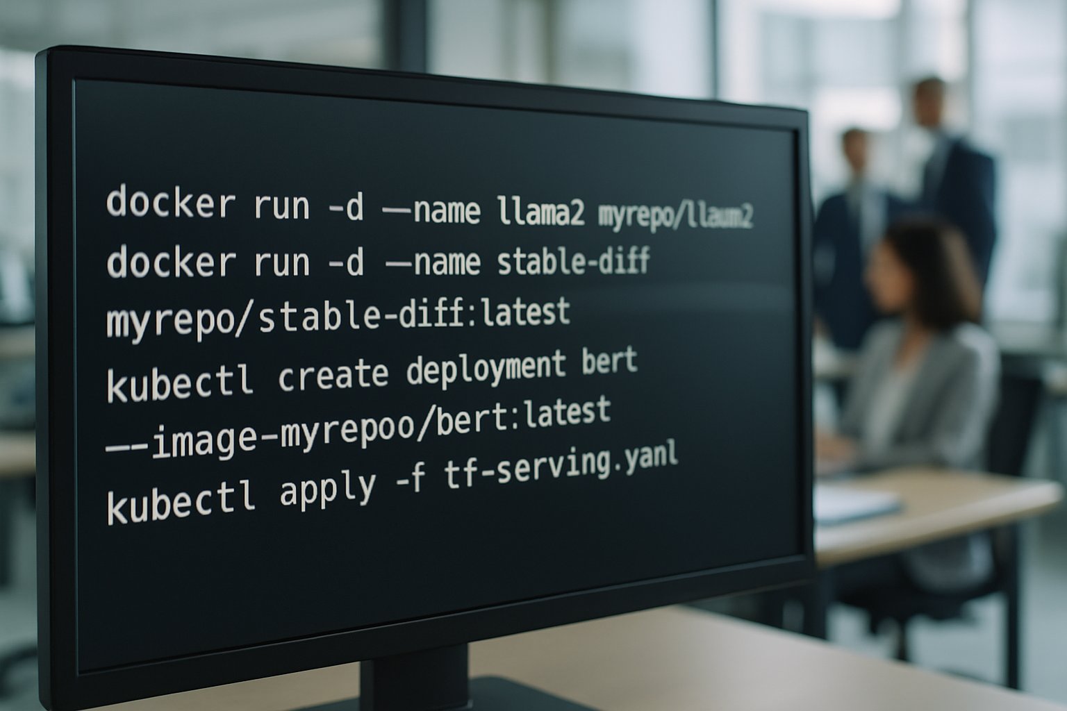 Docker and Kubernetes terminal for enterprise ai deployment setup.