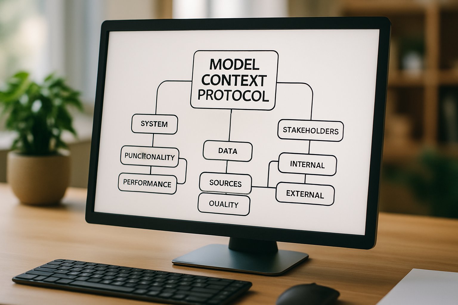 Digital flowchart illustrating Model Context Protocol domain model components.