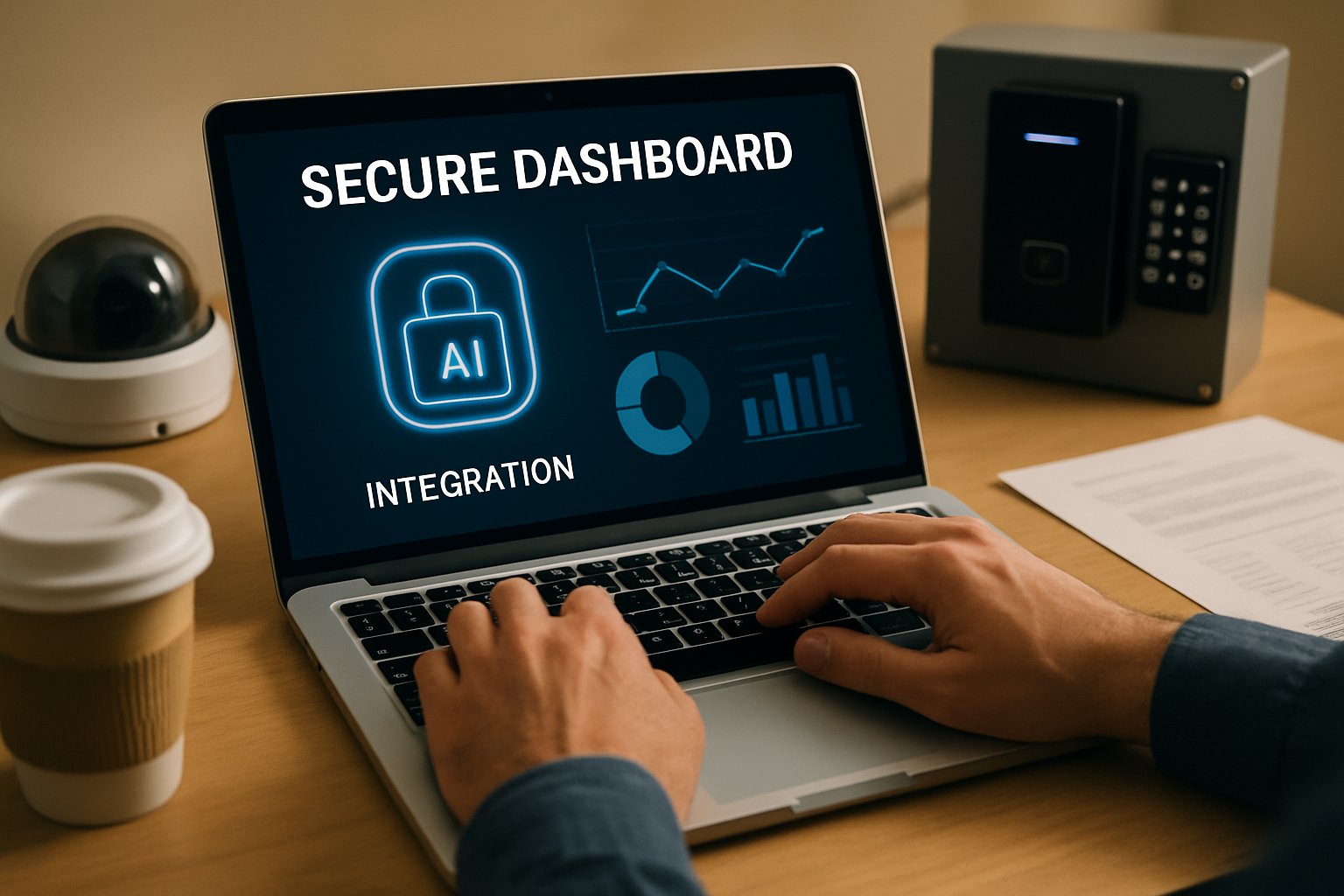 IT expert using ai integration for security enhancements in the workplace.